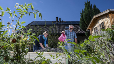 Familie Wittwer im Garten